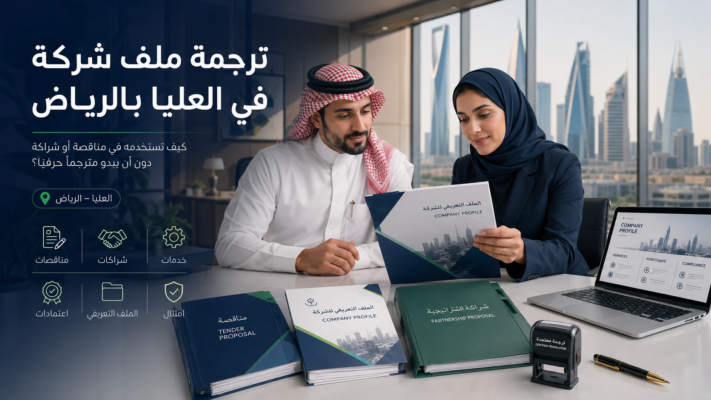 ترجمة ملف شركة في الرياض