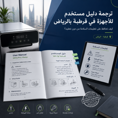 ترجمة دليل مستخدم للأجهزة في الرياض