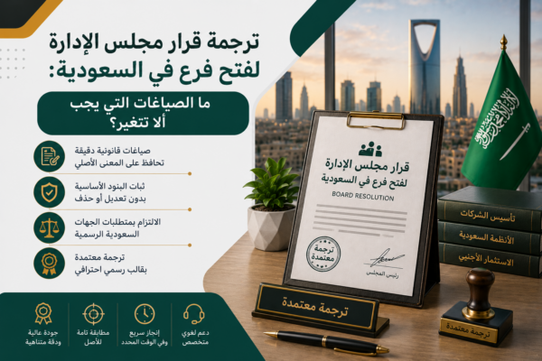 ترجمة قرار مجلس الإدارة