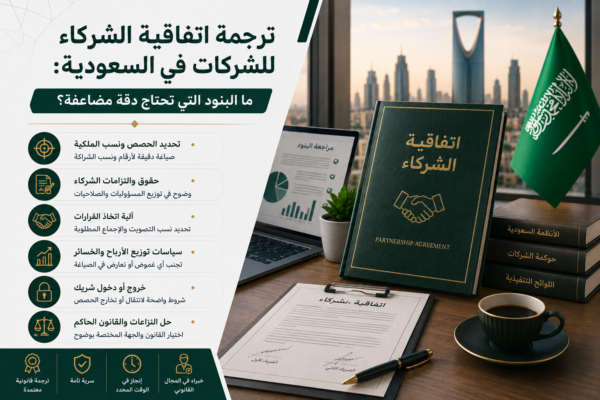 ترجمة اتفاقية الشركاء للشركات