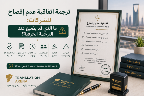 ترجمة اتفاقية عدم إفصاح