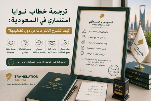 Focus Keyword: ترجمة خطاب نوايا استثماري في السعودية
