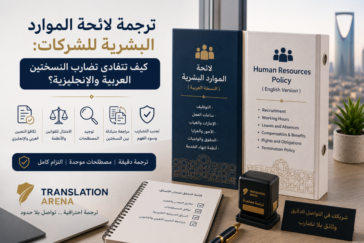 ترجمة لائحة الموارد البشرية للشركات