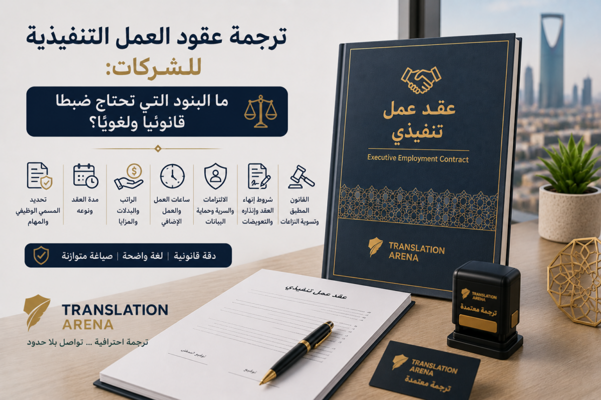ترجمة عقود العمل التنفيذية للشركات