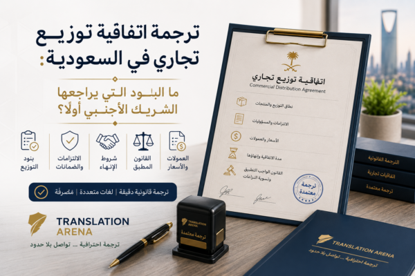 ترجمة اتفاقية توزيع تجاري