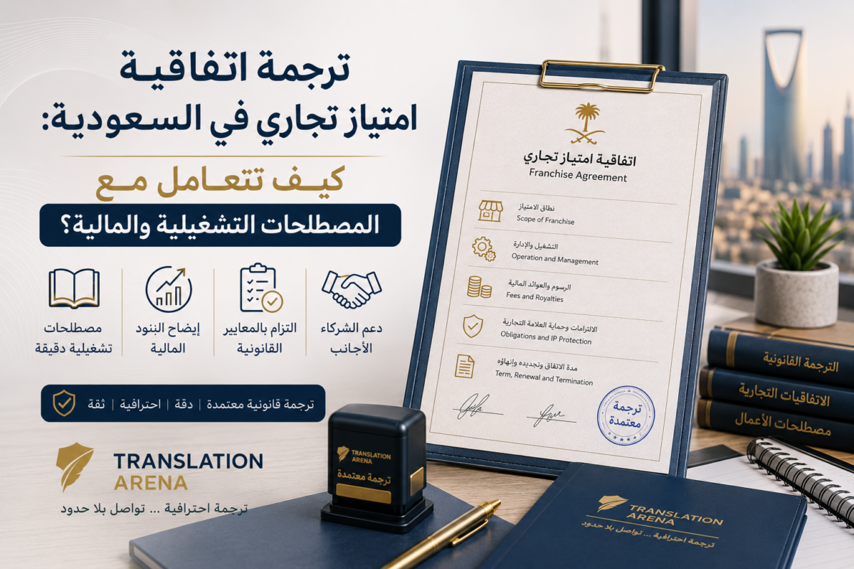 ترجمة اتفاقية امتياز تجاري