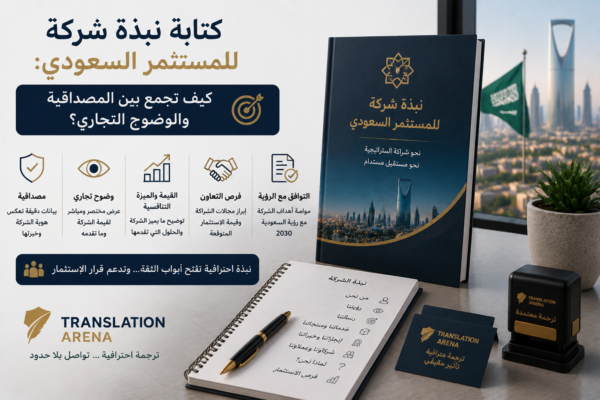 ترجمة الملف التعريفي التنفيذي للشركة