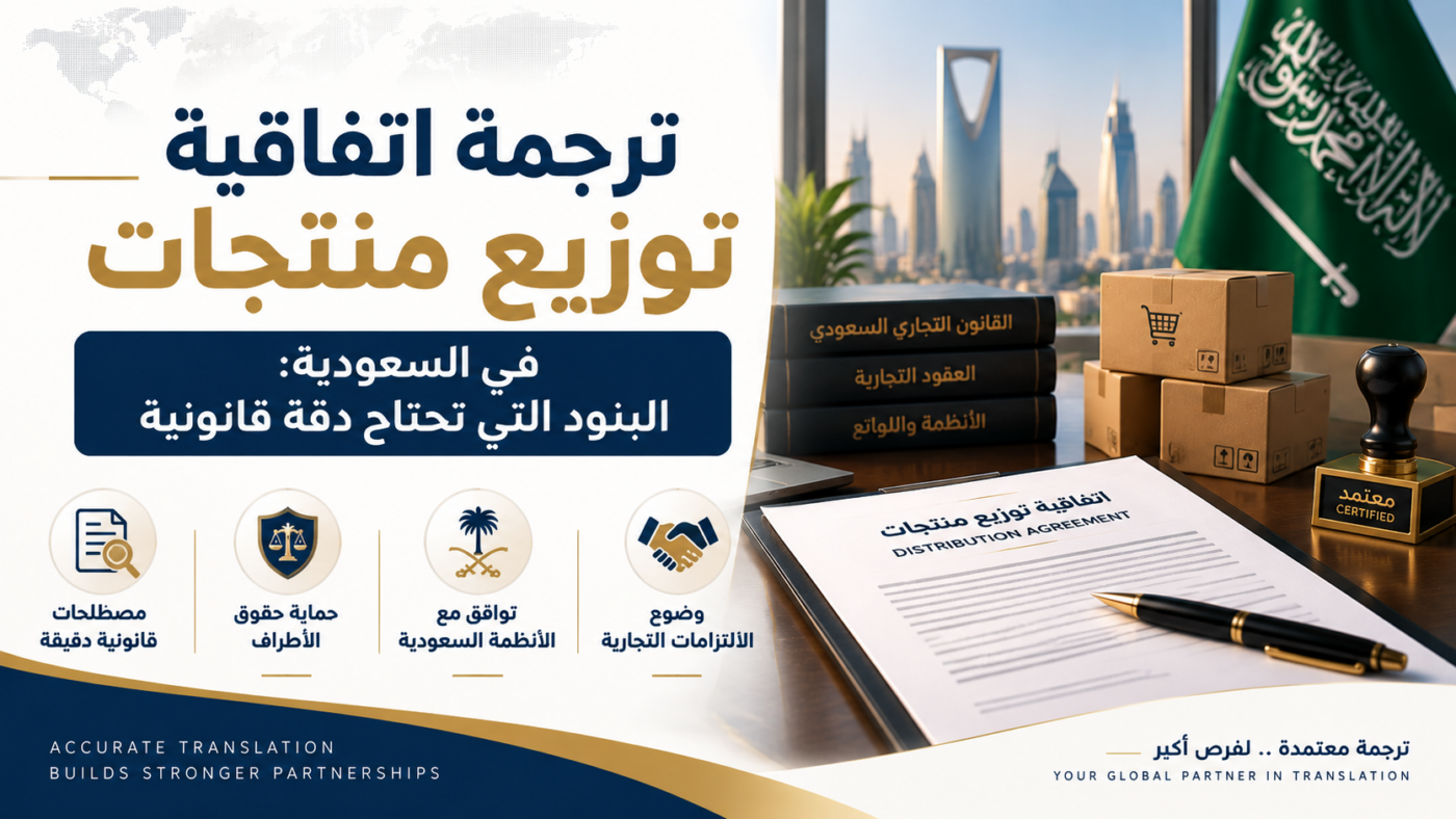 ترجمة اتفاقية توزيع منتجات