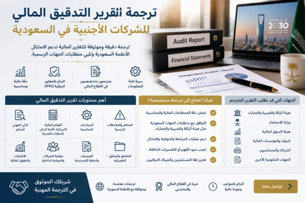 ترجمة تقرير تدقيق مالي