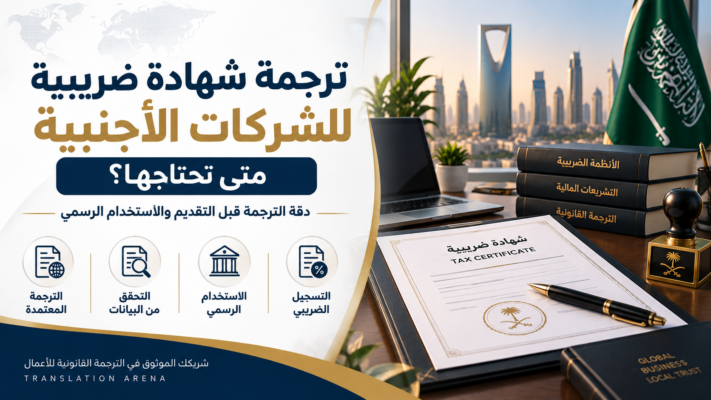 ترجمة شهادة ضريبية