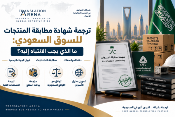 ترجمة شهادة مطابقة المنتجات