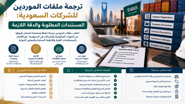 ترجمة ملفات موردين