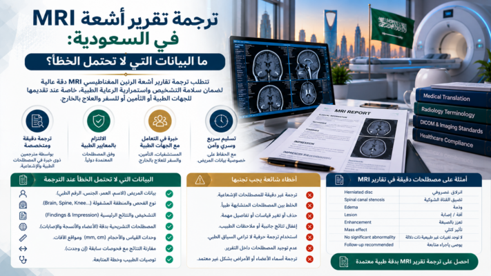 ترجمة تقرير أشعة MRI