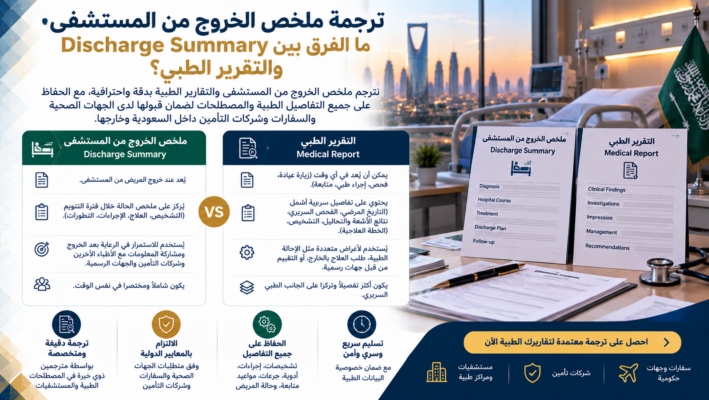 ترجمة ملخص خروج من المستشفى